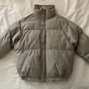 Fear Of God Essentials Puffer Jacket Grey Moss